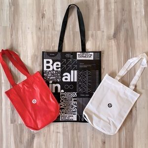 ❤️ Three Brand New Lululemon Tote Bags